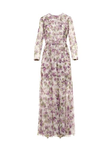 Floral Printed Long-sleeved Midi Dress - Philosophy di Lorenzo Serafini - Modalova