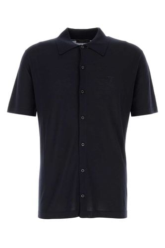 Prada Midnight Blue Wool Shirt - Prada - Modalova