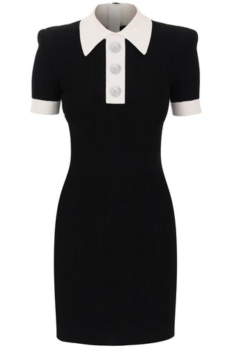 Balmain Knitted Mini Polo Dress - Balmain - Modalova