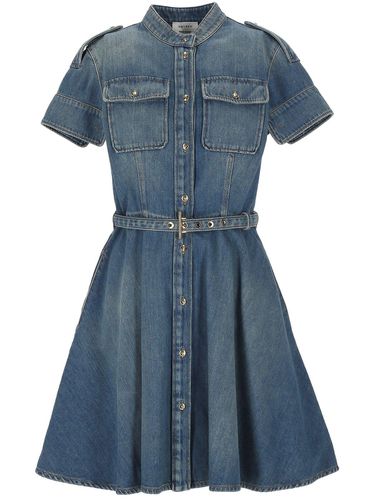 Short-sleeve Shirt Denim Mini Dress - Alexander McQueen - Modalova