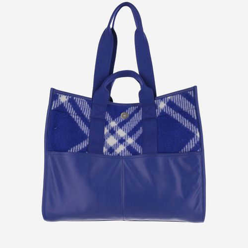 Tote Bag With Check Pattern - Burberry - Modalova