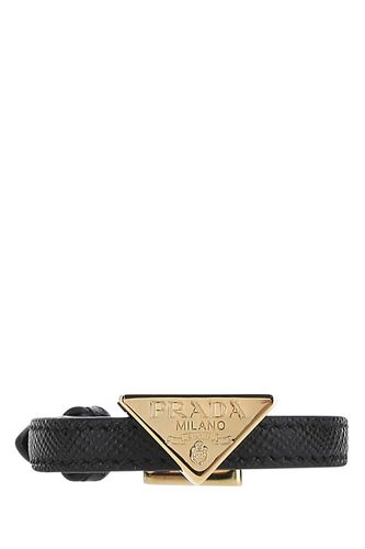 Prada Black Leather Bracelet - Prada - Modalova