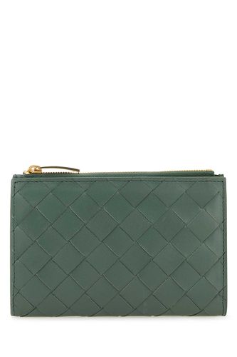 Sage Green Nappa Leather Medium Intrecciato Wallet - Bottega Veneta - Modalova