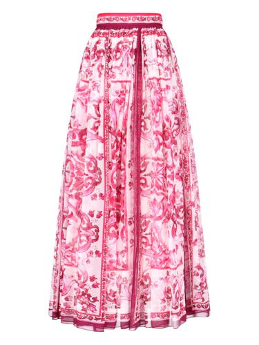 Maiolica Print Maxi Skirt - Dolce & Gabbana - Modalova