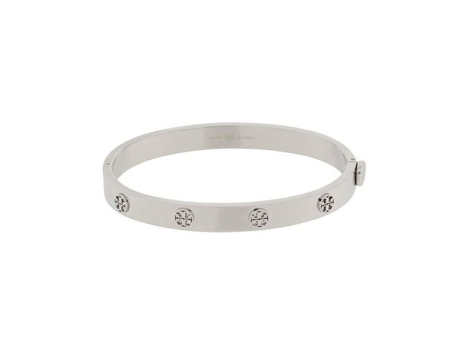 Steel Bracelet With Engraved Logo - Tory Burch - Modalova