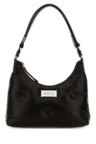 Black Nappa Leather Small Glam Slam Hobo Shoulder Bag - Maison Margiela - Modalova