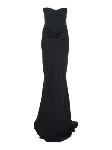 Long Dress With Corset And Draped Skirt In Fabric Woman - Rotate by Birger Christensen - Modalova