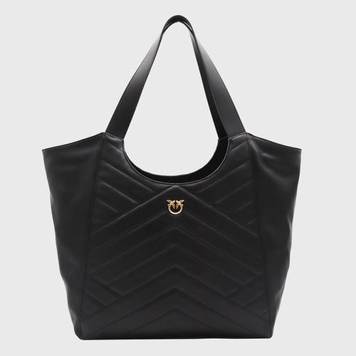 Pinko Black Leather Totes - Pinko - Modalova