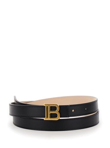 B Belt Belt With B Buckle In Leather Woman - Balmain - Modalova