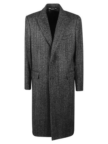 Buttoned Long Blazer Coat - Dolce & Gabbana - Modalova