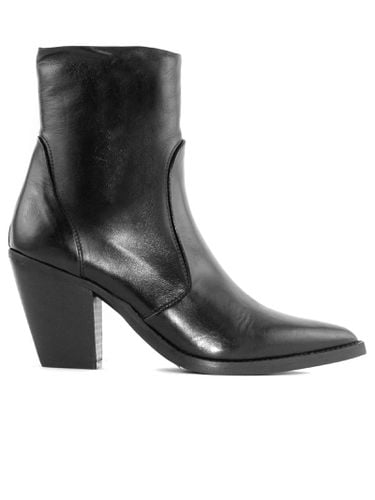 Julie Dee Black Leather Ankle Boot - Julie Dee - Modalova