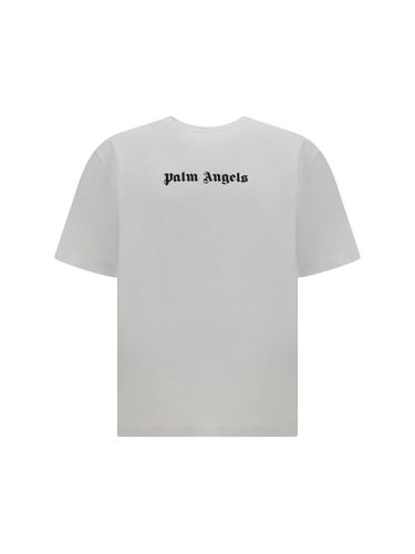 Palm Angels White Cotton T-shirt - Palm Angels - Modalova