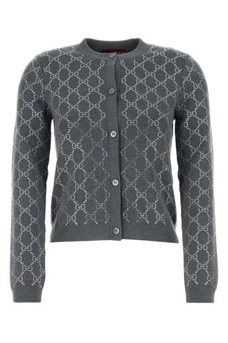 Gucci Grey Wool Cardigan - Gucci - Modalova