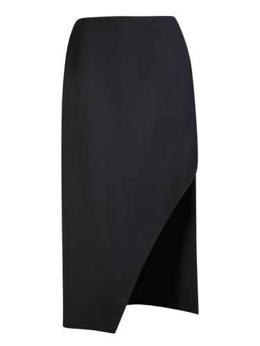 Wool Midi Skirt With Slit - Alexander McQueen - Modalova