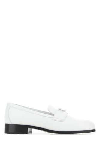 Prada White Leather Loafers - Prada - Modalova