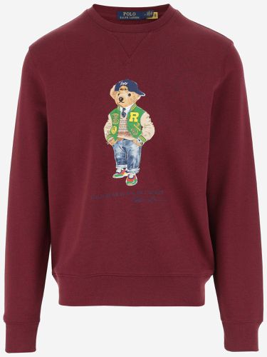 Cotton Blend Sweatshirt With Polo Bear Motif - Polo Ralph Lauren - Modalova