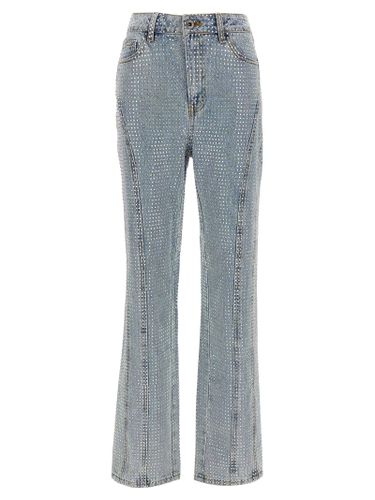 Rhinstone Denim Jeans - self-portrait - Modalova