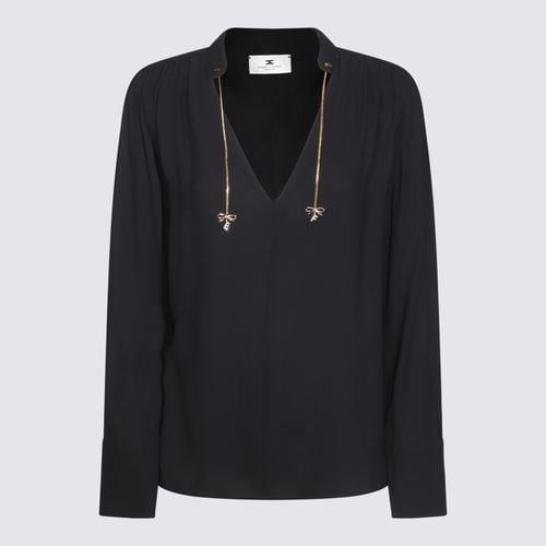 Elisabetta Franchi Black Cotton Top - Elisabetta Franchi - Modalova