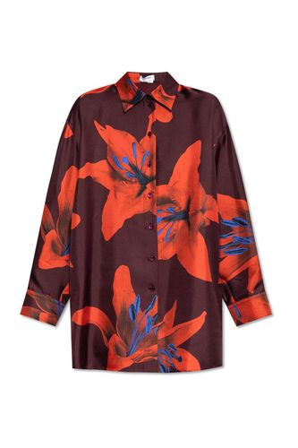 Floral Printed Buttoned Shirt - Alexander McQueen - Modalova