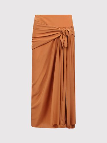 Silk Skirt With Pleated Detail - Ermanno Scervino - Modalova