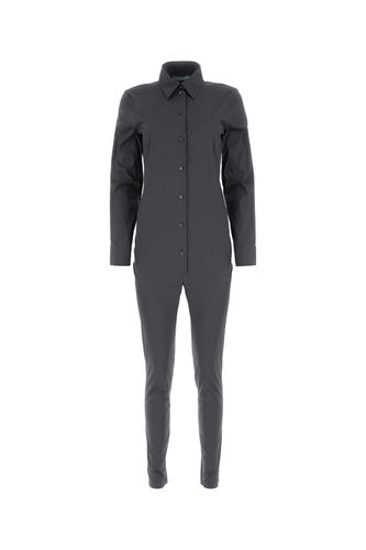 Graphite Stretch Poplin Jumpsuit - Prada - Modalova