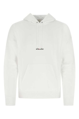 White Cotton Sweatshirt - Saint Laurent - Modalova