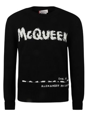 Rib Trim Logo Knit Sweater - Alexander McQueen - Modalova