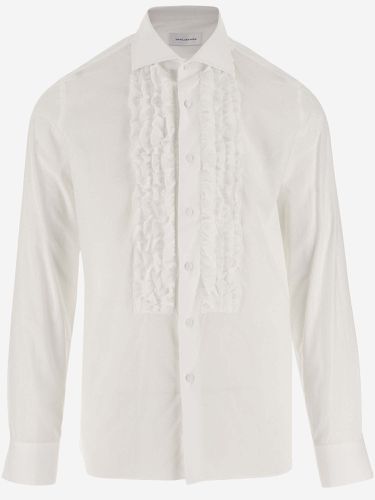Cotton Poplin Shirt With Ruffles - Tagliatore - Modalova