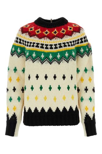 Embroidered Wool Blend Sweater - Moncler Grenoble - Modalova