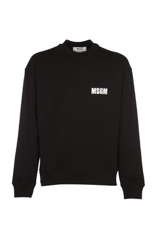 MSGM Chest Logo Ribbed Sweatshirt - MSGM - Modalova