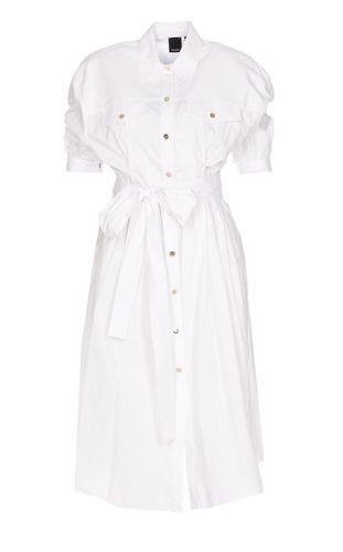 Poplin Belted-waist Shirt Dress - Pinko - Modalova