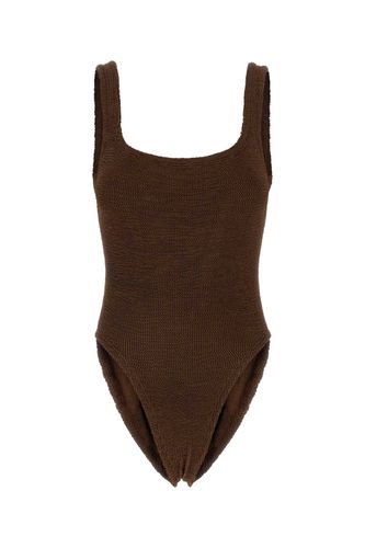 Chocolate Stretch Nylon Swimsuit - Hunza G - Modalova