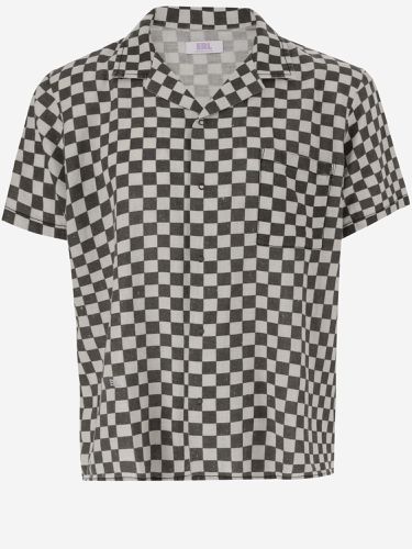 Cotton And Linen Shirt With Checkered Pattern - ERL - Modalova