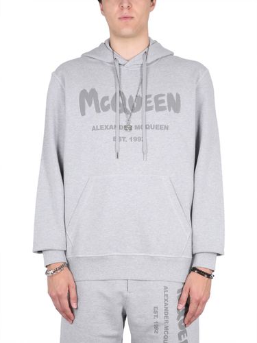 Graffiti Logo Print Sweatshirt - Alexander McQueen - Modalova