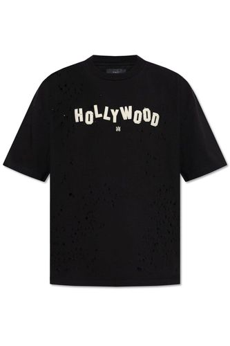 Hollywood Distressed Drop Shoulder T-shirt - AMIRI - Modalova