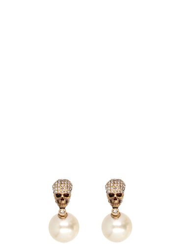 Pearl N Skull Earrings - Alexander McQueen - Modalova