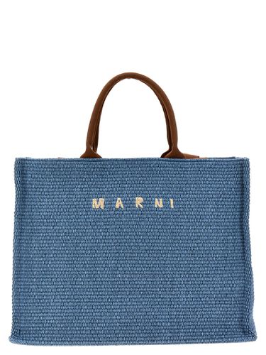 Large Shopping Bag With Logo Embroidery - Marni - Modalova