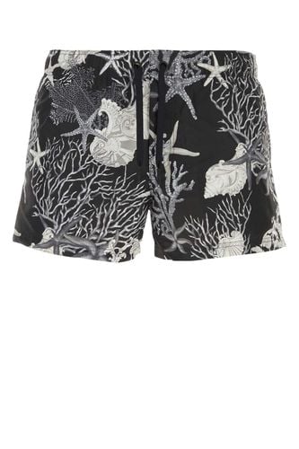 Printed Polyester Swimming Shorts - Versace - Modalova