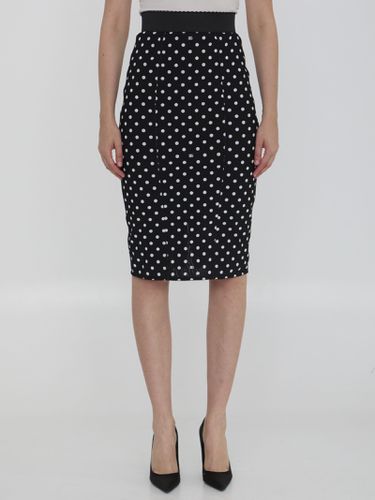 Skirt With Polka-dot Print - Dolce & Gabbana - Modalova