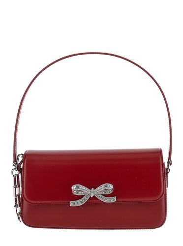 Shoulder Bag With Crystal Bow Detail In Smooth Leather Woman - self-portrait - Modalova