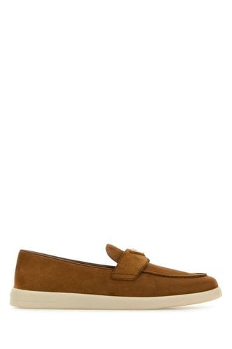 Prada Camel Suede Loafers - Prada - Modalova