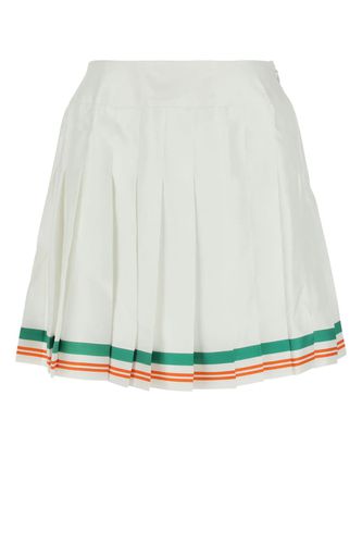 White Satin Par Avion Mini Skirt - Casablanca - Modalova