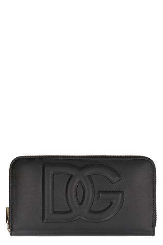 Dg Logo Leather Zip-around Wallet - Dolce & Gabbana - Modalova