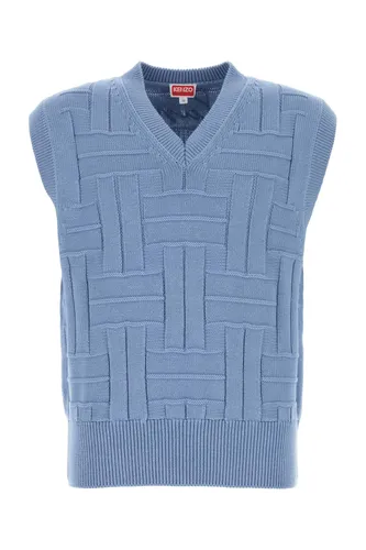Kenzo Cerulean Blue Cotton Vest - Kenzo - Modalova