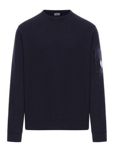 C. P. Company Crewneck Sweatshirt In Cotton Diagonal Raised Fleece Lens - C.P. Company - Modalova