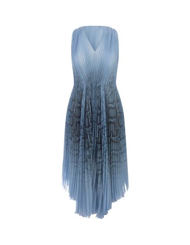 Midi Pleated Dress With Degradé Python Print - Ermanno Scervino - Modalova