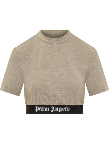 Palm Angels Lurex Logo Tape T-shirt - Palm Angels - Modalova