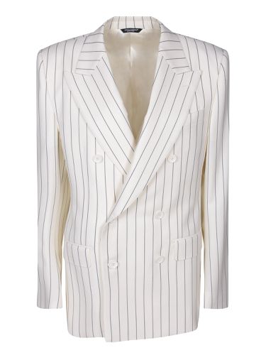 Pinstripe /black Jacket - Dolce & Gabbana - Modalova