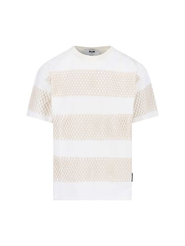 MSGM Stripe T-shirt - MSGM - Modalova