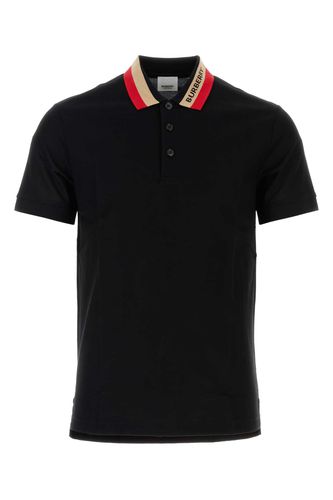 Burberry Black Piquet Polo Shirt - Burberry - Modalova